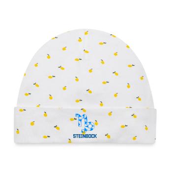 Steinbock Sternbild Tierkreiszeichen Esoterik - Baby Premium Organic Mütze - Weiß/Zitronengelb - Vorne