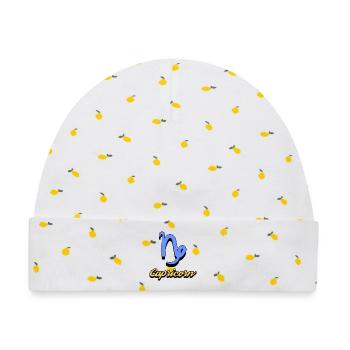Gezeiten Horoskop Steinbock Himmel Astronomie - Baby Premium Organic Mütze - Weiß/Zitronengelb - Vorne