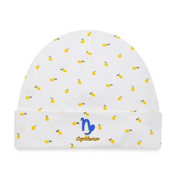 Tierkreiszeichen Astronomie Esoterik Steinbock - Baby Premium Organic Mütze - Weiß/Zitronengelb - Vorne