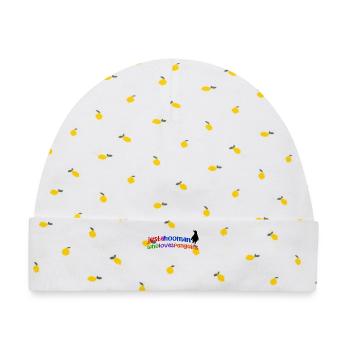 Pinguin Cool Statement Tier Südpol Vogel - Baby Premium Organic Mütze - Weiß/Zitronengelb - Vorne