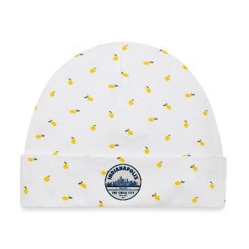 Indianapolis Skyline Kreisstadt - Baby Premium Organic Mütze - Weiß/Zitronengelb - Vorne