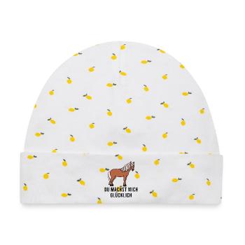 Pferdefan Pferde Islandpferde Reiten Statement - Baby Premium Organic Mütze - Weiß/Zitronengelb - Vorne