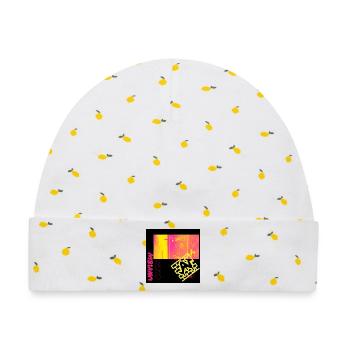 Urban Graffiti Neon Design - Baby Premium Organic Mütze - Weiß/Zitronengelb - Vorne