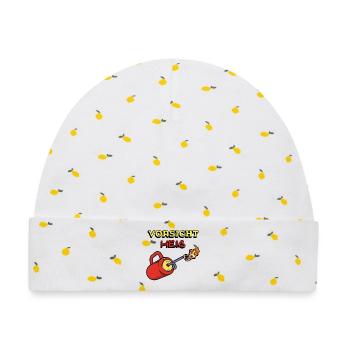 Feuerlöscher Brennen Feuer Feuerwehr Statement - Baby Premium Organic Mütze - Weiß/Zitronengelb - Vorne