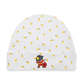 Retter Feuerwehrhelm Feuerwehrschlauch Feuerwehr - Baby Premium Organic Mütze - Weiß/Zitronengelb - Vorne