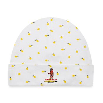 Feuerwehr Feuerwehrschlauch Statement Lebensretter - Baby Premium Organic Mütze - Weiß/Zitronengelb - Vorne
