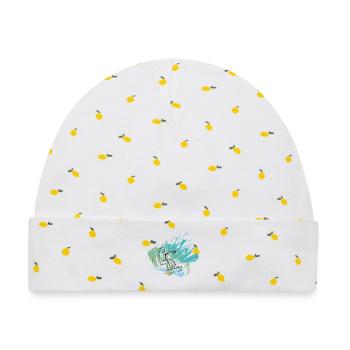 Dein Skater-Style für die Halfpipe - Baby Premium Organic Mütze - Weiß/Zitronengelb - Vorne