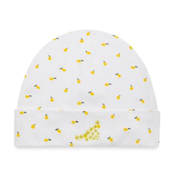 Yellow Wildflowers Corner – Lebendige Frühlingsblumen - Baby Premium Organic Mütze - Weiß/Zitronengelb - Vorne