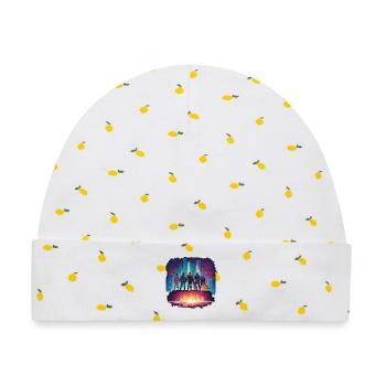 Superhelden - Baby Premium Organic Mütze - Weiß/Zitronengelb - Vorne
