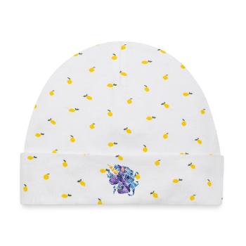 Einhorn Luna Chibi Kind - Baby Premium Organic Mütze - Weiß/Zitronengelb - Vorne