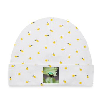 Rosenkäfer - Baby Premium Organic Mütze - Weiß/Zitronengelb - Vorne
