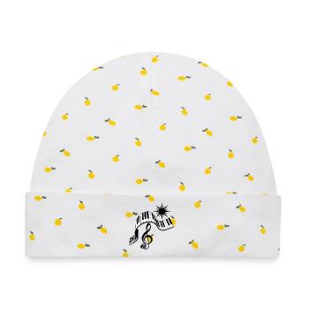 Musikalische Landschaft - Baby Premium Organic Mütze - Weiß/Zitronengelb - Vorne