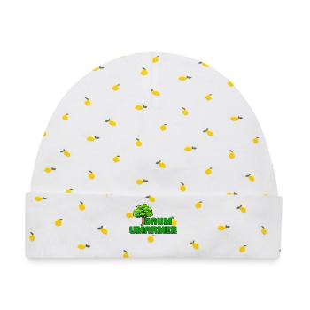 Umwelt Baum Mutter Natur Statement Naturschutz - Baby Premium Organic Mütze - Weiß/Zitronengelb - Vorne