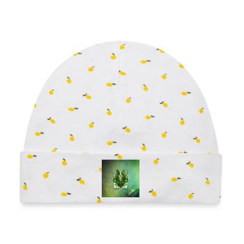 Tolle Anubis Cyberpunk Maske - Baby Premium Organic Mütze - Weiß/Zitronengelb - Vorne