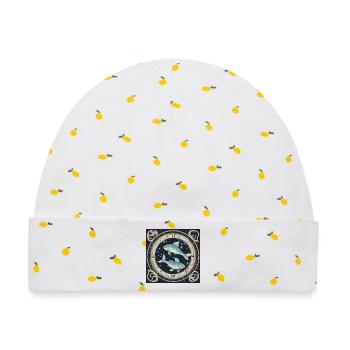 Zodiac Pisces - Baby Premium Organic Mütze - Weiß/Zitronengelb - Vorne