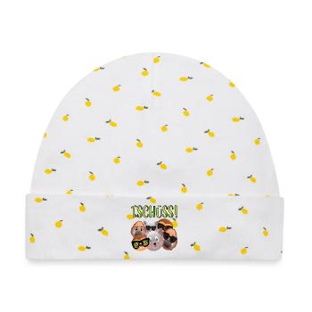 TSCHÜSS ABSCHIED TEAM - Baby Premium Organic Mütze - Weiß/Zitronengelb - Vorne
