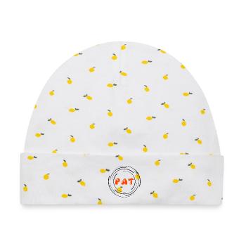 Patt - Baby Premium Organic Mütze - Weiß/Zitronengelb - Vorne