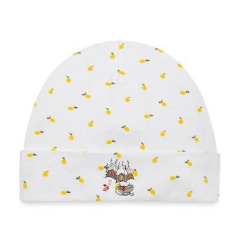 Weihnachten Winterzauber - Baby Premium Organic Mütze - Weiß/Zitronengelb - Vorne