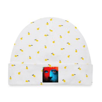 Surreal 09 - Baby Premium Organic Mütze - Weiß/Zitronengelb - Vorne