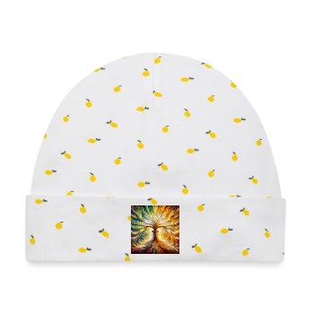 Herzbaum - Baby Premium Organic Mütze - Weiß/Zitronengelb - Vorne