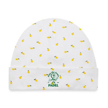 Spielen Sie das Spiel Padelshirt - Baby Premium Organic Mütze - Weiß/Zitronengelb - Vorne