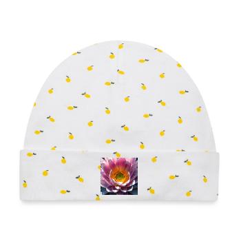 Seerose - Baby Premium Organic Mütze - Weiß/Zitronengelb - Vorne