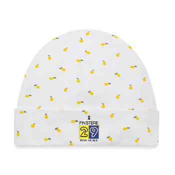 Finistère - Baby Premium Organic Mütze - Weiß/Zitronengelb - Vorne