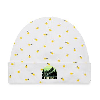 Waldarbeit Brennholz Forst Spruch Baum Holzfäller - Baby Premium Organic Mütze - Weiß/Zitronengelb - Vorne