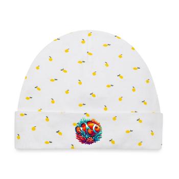 Clownfisch - Baby Premium Organic Mütze - Weiß/Zitronengelb - Vorne