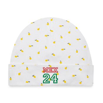 Mexico Mexiko - Baby Premium Organic Mütze - Weiß/Zitronengelb - Vorne