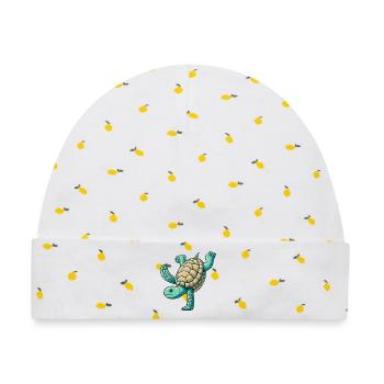 Schildkröte Handstand Salto Gymnastik Sport - Baby Premium Organic Mütze - Weiß/Zitronengelb - Vorne