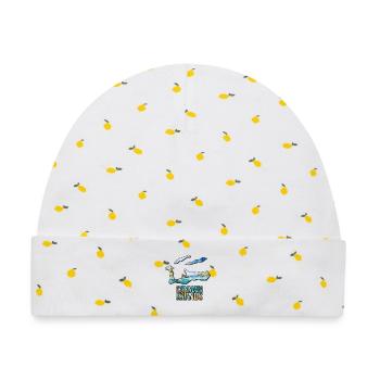 Aquarell Landkarte Kaiman Inseln - Baby Premium Organic Mütze - Weiß/Zitronengelb - Vorne