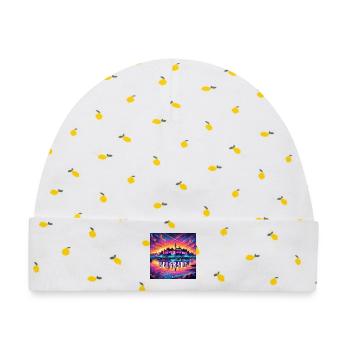 Belgrad Serbien Balkan Design - Baby Premium Organic Mütze - Weiß/Zitronengelb - Vorne