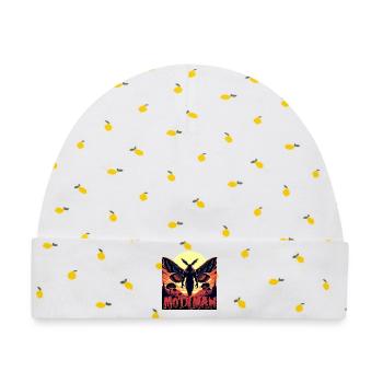 Mothman Monster Halloween - Baby Premium Organic Mütze - Weiß/Zitronengelb - Vorne