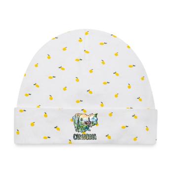 Aquarell Landkarte Kambodscha - Baby Premium Organic Mütze - Weiß/Zitronengelb - Vorne