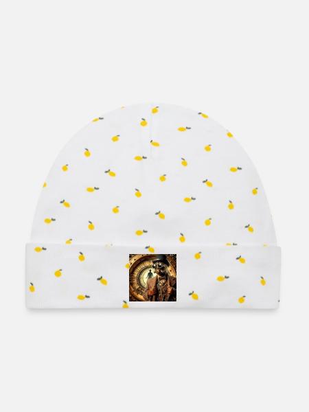 Sherlock Holmes Steampunk - Baby Premium Organic Mütze - Weiß/Zitronengelb