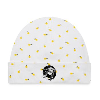 Skateboarder Comic-Stil - Baby Premium Organic Mütze - Weiß/Zitronengelb - Vorne