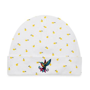 Kolibri - Baby Premium Organic Mütze - Weiß/Zitronengelb - Vorne