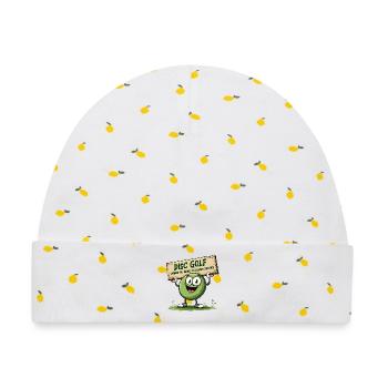 Disc Golf - Where The Grass is Always Greener - Baby Premium Organic Mütze - Weiß/Zitronengelb - Vorne