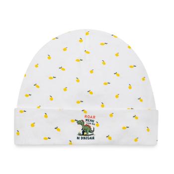 Roar Means I Love You - Baby Premium Organic Mütze - Weiß/Zitronengelb - Vorne