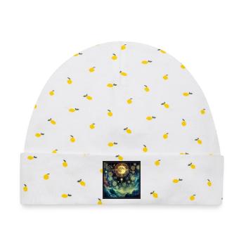 Mystische Astrologie - Baby Premium Organic Mütze - Weiß/Zitronengelb - Vorne