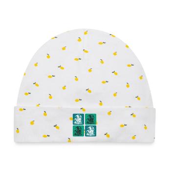 Bergbau Design - Baby Premium Organic Mütze - Weiß/Zitronengelb - Vorne