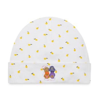 Violets Poem Flower Humor - Baby Premium Organic Mütze - Weiß/Zitronengelb - Vorne