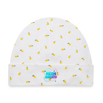 Neon Breath - Baby Premium Organic Mütze - Weiß/Zitronengelb - Vorne