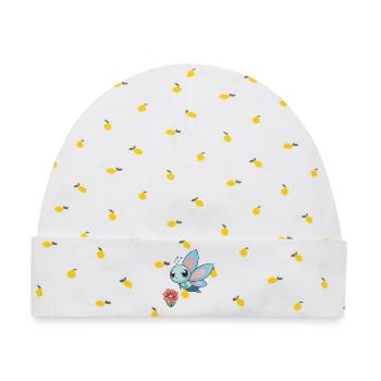 Baby Bunte Libelle In Der Nähe Einer Blume - Baby Premium Organic Mütze - Weiß/Zitronengelb - Vorne