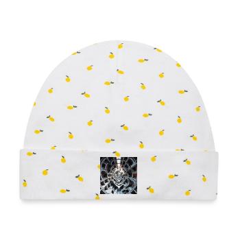Wendeltreppen-Atrium - Baby Premium Organic Mütze - Weiß/Zitronengelb - Vorne