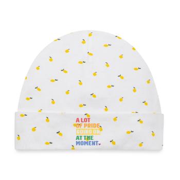 LGBTQ Pride Month - Viel Pride - Baby Premium Organic Mütze - Weiß/Zitronengelb - Vorne