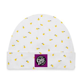 Coole Socke Socken und lustiger Spruch - Baby Premium Organic Mütze - Weiß/Zitronengelb - Vorne