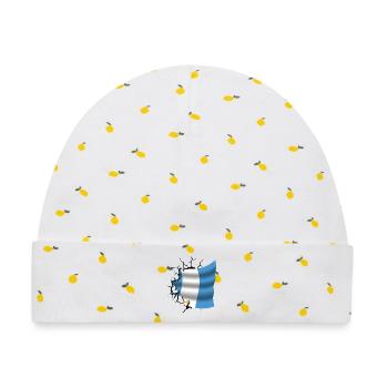 Flagge von Guatemala - Guatemala - Flagge Broken Des - Baby Premium Organic Mütze - Weiß/Zitronengelb - Vorne