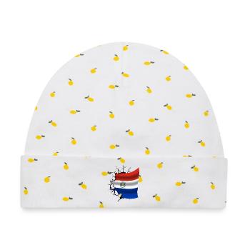 Bandera Paraguay - Paraguay - Flagge Broken Design - Baby Premium Organic Mütze - Weiß/Zitronengelb - Vorne